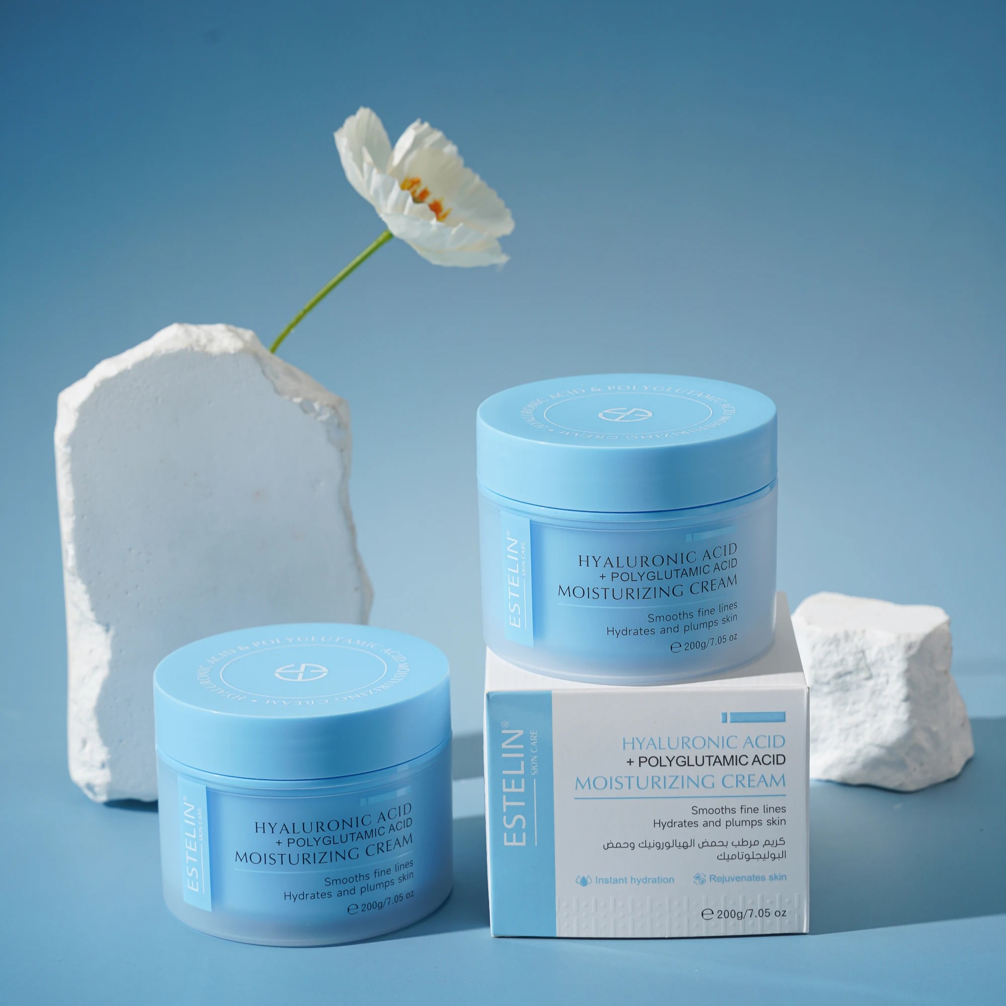 کرم-هیالورونیک-اسید-و-پلی_گلوتامیک-اسید-استلین-200-گرم-Estelin-Hyaluronic-Acid-Polyglutamic-Acid-Moisturizing-Cream-2 کرم هیالورونیک اسید و پلی گلوتامیک اسید استلین 200 گرم Estelin Hyaluronic Acid Polyglutamic Acid Moisturizing Cream - Image 1